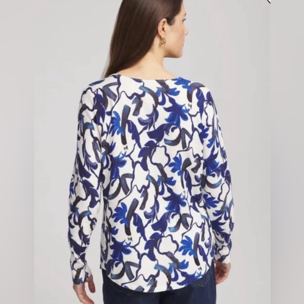 CHICOS ELLA V NECK SWEATER CHICOS 1 MISSES SMALL/8. NWT! - Picture 2 of 7